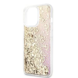 گارد طرح دار اکلیلی iPhone 13 Pro مدل Guess Liquid Glitter 4G Pattern Gradient Background