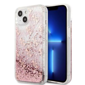 گارد طرح دار اکلیلی iPhone 13 مدل Guess Liquid Glitter 4G Pattern