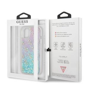 گارد طرح دار اکلیلی iPhone 13 مدل Guess Liquid Glitter 4G Pattern Gradient Background