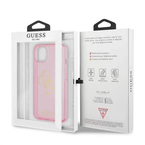 گارد ژله ای اکلیلی iPhone 13 Mini مدل Guess TPU Full Glitter 4G Logo