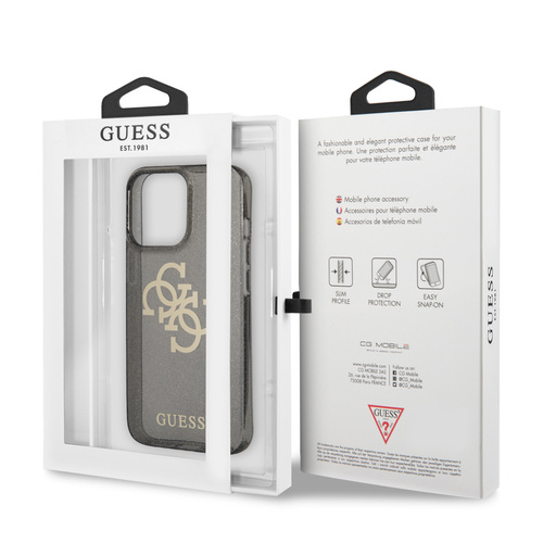 گارد ژله ای اکلیلی iPhone 13 Pro Max مدل Guess TPU Full Glitter 4G Logo