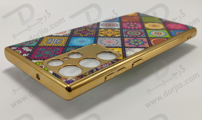 خرید گارد طرح دار پشت گلس سامسونگ Galaxy S22 Ultra مارک GKK