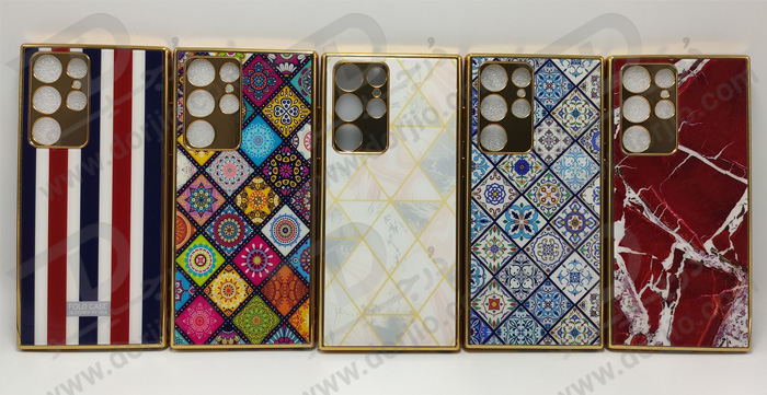 خرید گارد طرح دار پشت گلس سامسونگ Galaxy S22 Ultra مارک GKK