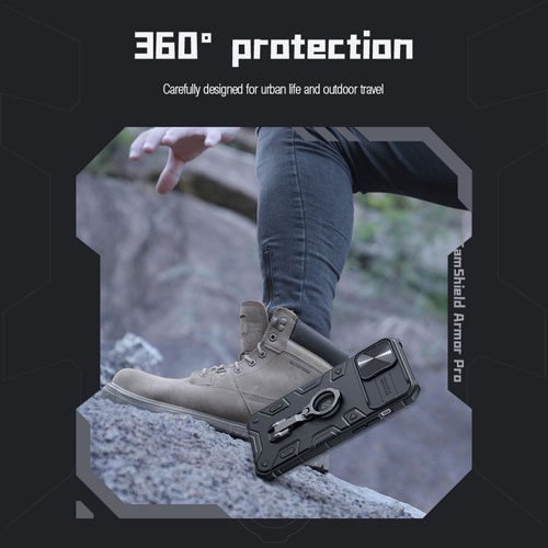 خرید گارد ضد ضربه رینگ استند دار نیلکین iPhone 13 Pro Max مدل CamShield Armor Pro Case