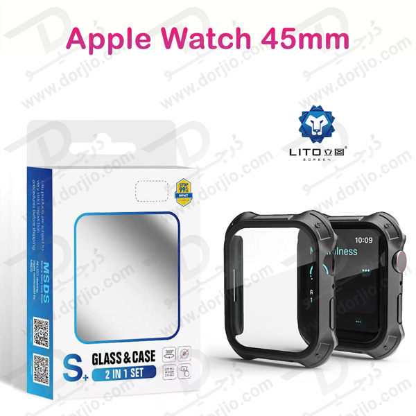 خرید محافظ صفحه و قاب محافظ لیتو برای ساعت هوشمند Apple Watch 45mm