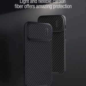 خرید گارد فیبری محافظ دوربین دار نیلکین iPhone 13 Pro Max مدل Synthetic Fiber S