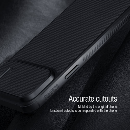 خرید گارد فیبری محافظ دوربین دار نیلکین iPhone 13 Pro Max مدل Synthetic Fiber S