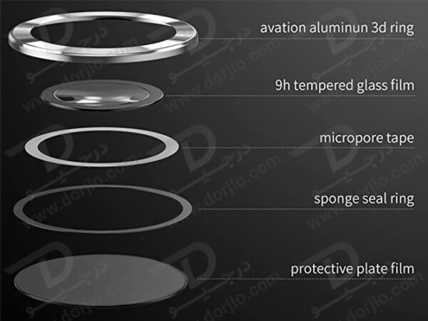محافظ لنز فلزی رینگی LITO سامسونگ گلکسی S22 Ultra مدل S+ 3D