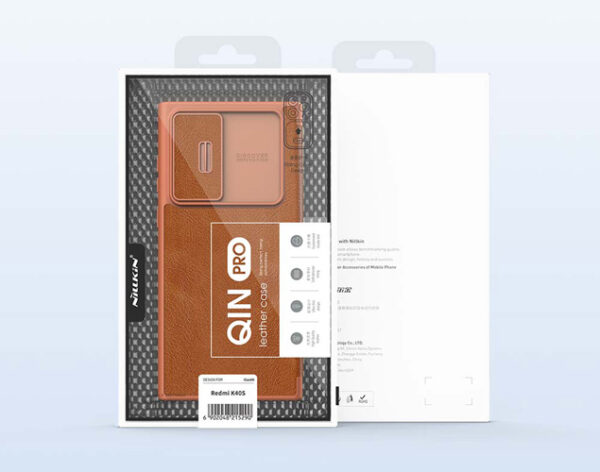 خرید کیف چرمی نیلکین شیائومی Poco F4 مدل Qin Pro Leather Case