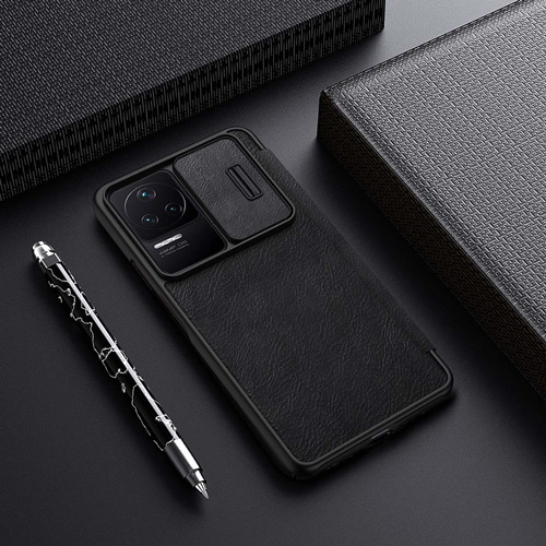 خرید کیف چرمی نیلکین شیائومی Poco F4 مدل Qin Pro Leather Case
