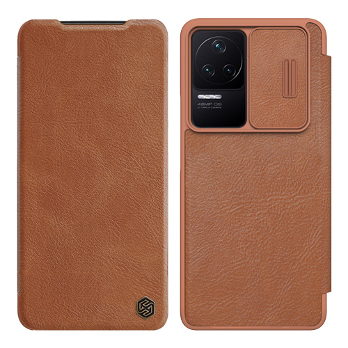 خرید کیف چرمی نیلکین شیائومی Poco F4 مدل Qin Pro Leather Case