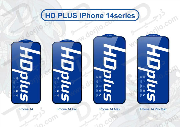 خرید خرید گلس HD Plus شیشه ای تمام صفحه iPhone 14 Pro Max مارک LITO