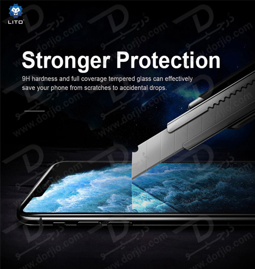 خرید خرید گلس HD Plus شیشه ای تمام صفحه iPhone 14 Pro Max مارک LITO