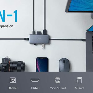 هاب 7 کاره 60W Ethernet مارک انکر مدل PowerExpand USB-C PD Hub (A8352)