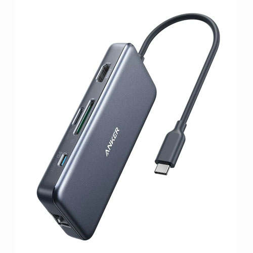هاب 7 کاره 60W Ethernet مارک انکر مدل PowerExpand USB-C PD Hub (A8352)