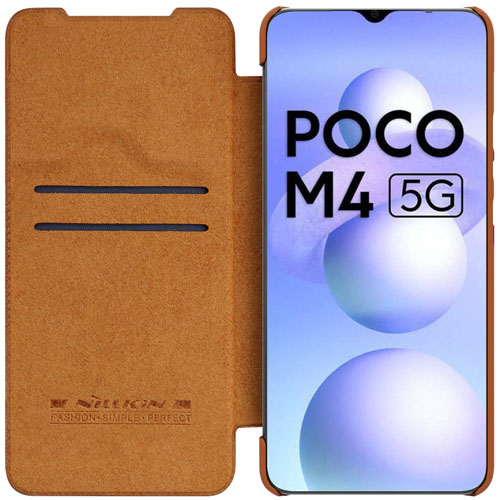 کیف چرمی نیلکین Xiaomi Poco M4 5G مدل Qin Case