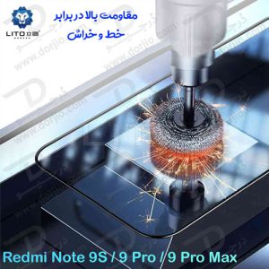 گلس شیشه ای HD Plus تمام صفحه Xiaomi Redmi Note 9 Pro مارک LITO