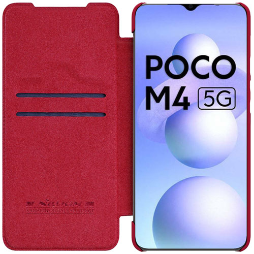 کیف چرمی نیلکین Xiaomi Poco M4 5G مدل Qin Case