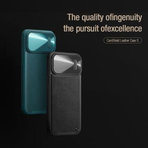 گارد چرمی کمشیلد نیلکین iPhone 14 Pro مدل CamShield Leather Case S