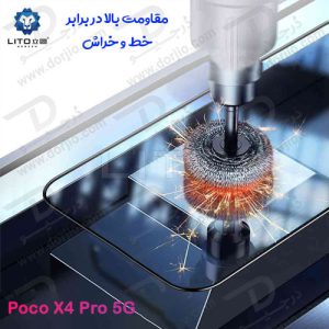 گلس شیشه ای HD Plus تمام صفحه Xiaomi Poco X4 Pro 5G مارک LITO