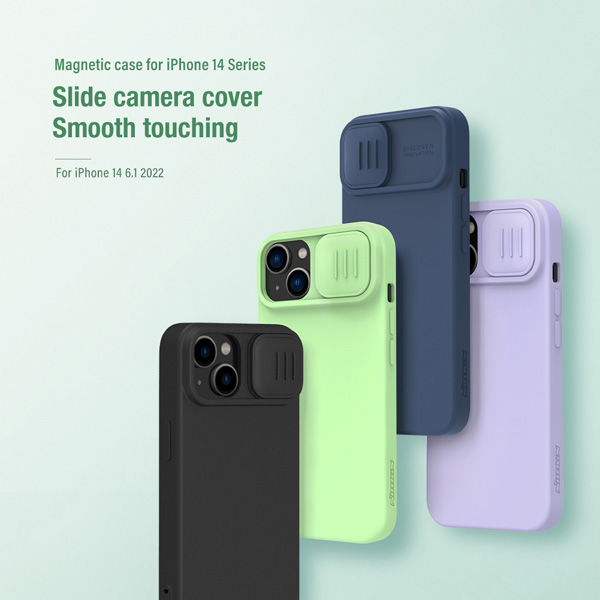 قاب سیلیکونی مگنتی iPhone 14 Plus مارک نیلکین مدل CamShield Silky Magnetic Silicone