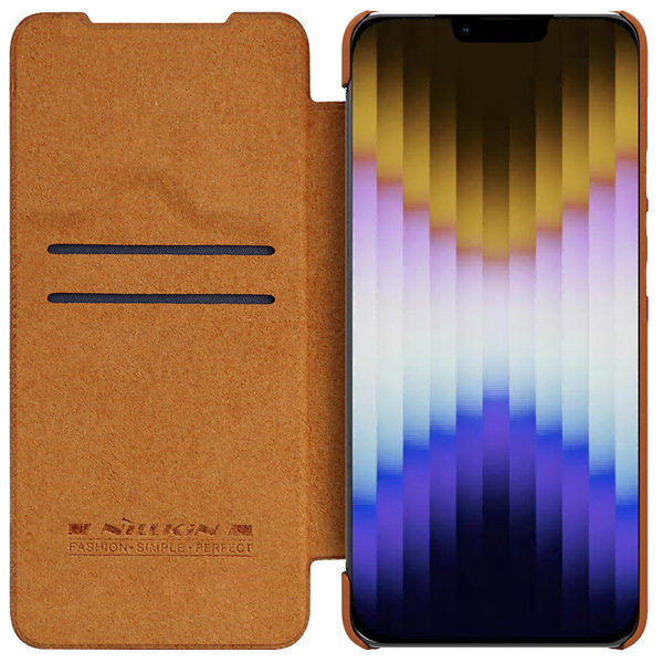 کیف چرمی محافظ دوربین دار iPhone 14 Plusمارک نیلکین مدل Qin Pro Leather Case