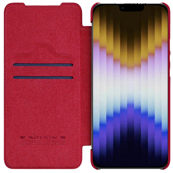 کیف چرمی محافظ دوربین دار iPhone 14 Plus مارک نیلکین مدل Qin Pro Leather Case