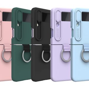 گارد سیلیکونی رینگ دار Samsung Galaxy Z Flip 4 مارک نیلکین مدل CamShield Silky Silicone