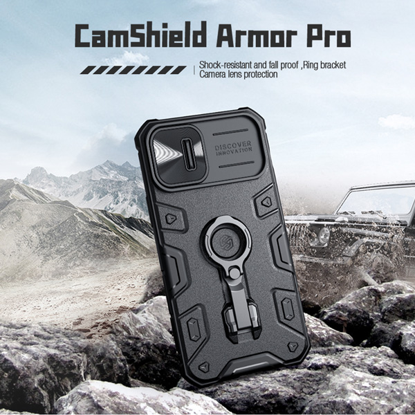 گارد ضد ضربه رینگ استند دار iPhone 14 Plus مارک نیلکین مدل CamShield Armor Pro