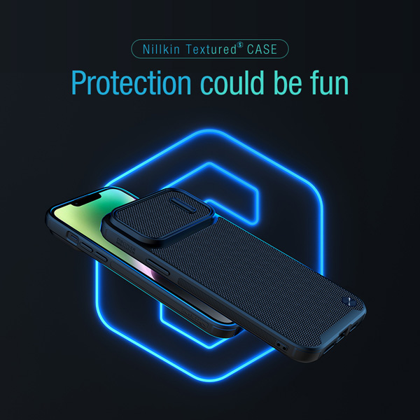 گارد محافظ با کشویی دوربین نیلکین iPhone 14 مدل Textured Case S