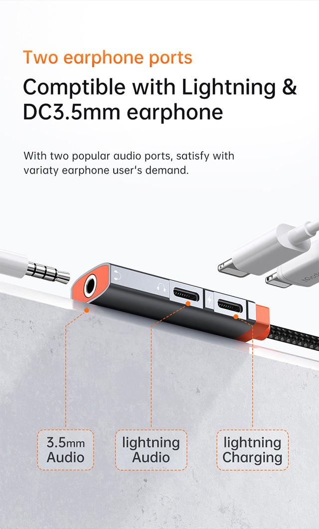 مبدل لایتنینگ به جک هدفون با پشتیبانی از شارژ - MCDODO CA-0950