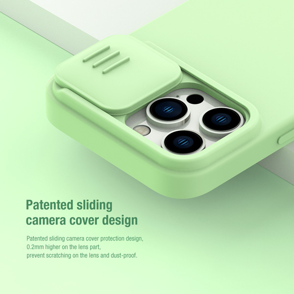 قاب سیلیکونی مگنتی iPhone 14 Pro مارک نیلکین مدل CamShield Silky Magnetic Silicone