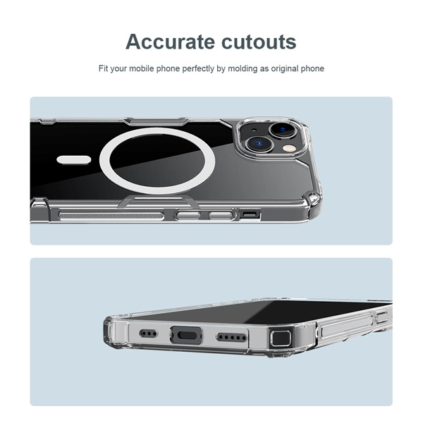 قاب شفاف مگنتی نیلکین iPhone 14 Plus مدل Nature TPU Pro Magnetic