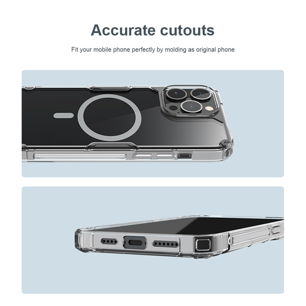 قاب شفاف مگنتی نیلکین iPhone 14 Pro Max مدل Nature TPU Pro Magnetic