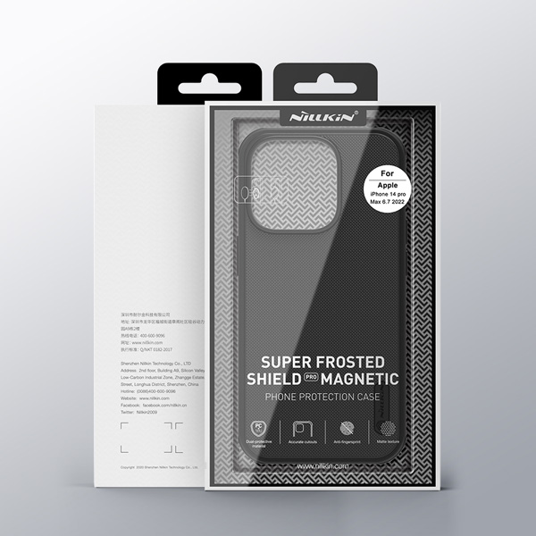 قاب ضد ضربه مگنتی نیلکین iPhone 14 Pro مدل Super Frosted Shield Pro Magnetic
