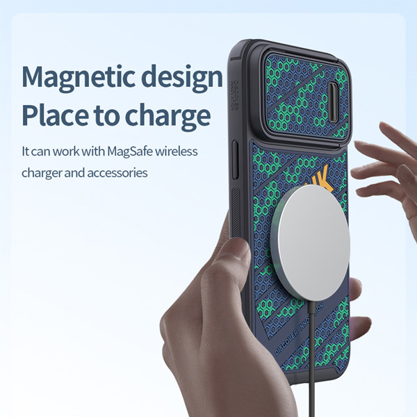قاب مگنتی طرح اسپرت نیلکین iPhone 14 Pro مدل Striker Case S Magnetic