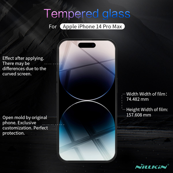 محافظ صفحه نمایش نیلکین iPhone 14 Pro Max مدل H Anti-Explosion محافظ صفحه نمایش نیلکین iPhone 14 Pro Max مدل H Anti-Explosion