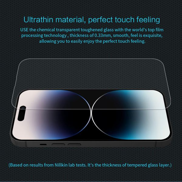 محافظ صفحه نمایش نیلکین iPhone 14 Pro Max مدل H Anti-Explosion محافظ صفحه نمایش نیلکین iPhone 14 Pro Max مدل H Anti-Explosion