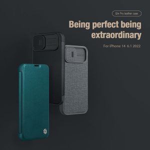 کیف نیلکین (چرم + پارچه) iPhone 14 Plus مدل Qin Pro Leather