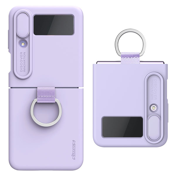 گارد سیلیکونی رینگ دار Samsung Galaxy Z Flip 4 مارک نیلکین مدل CamShield Silky Silicone