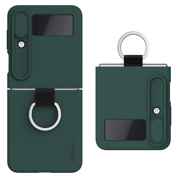 گارد سیلیکونی رینگ دار Samsung Galaxy Z Flip 4 مارک نیلکین مدل CamShield Silky Silicone