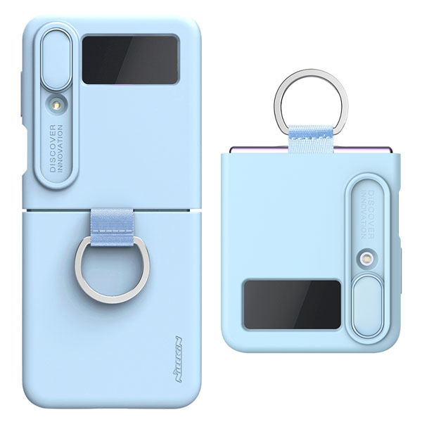 گارد سیلیکونی رینگ دار Samsung Galaxy Z Flip 4 مارک نیلکین مدل CamShield Silky Silicone