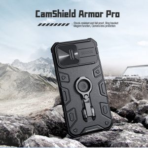گارد ضد ضربه رینگ استند دار مگنتی iPhone 14 Pro مارک نیلکین مدل CamShield Armor Pro Magnetic
