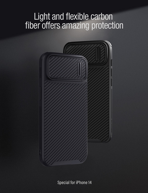 گارد فیبری محافظ دوربین دار نیلکین iPhone 14 Plus مدل Synthetic Fiber S