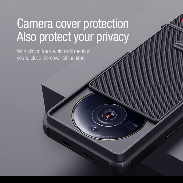 گارد محافظ با کشویی دوربین نیلکین Xiaomi 12S Ultra مدل Textured Case S