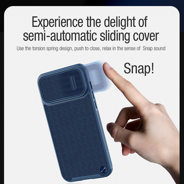 گارد محافظ با کشویی دوربین نیلکین iPhone 14 Plus مدل Textured Case S