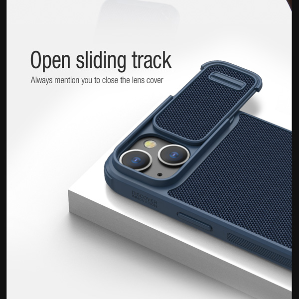 گارد محافظ با کشویی دوربین نیلکین iPhone 14 مدل Textured Case S
