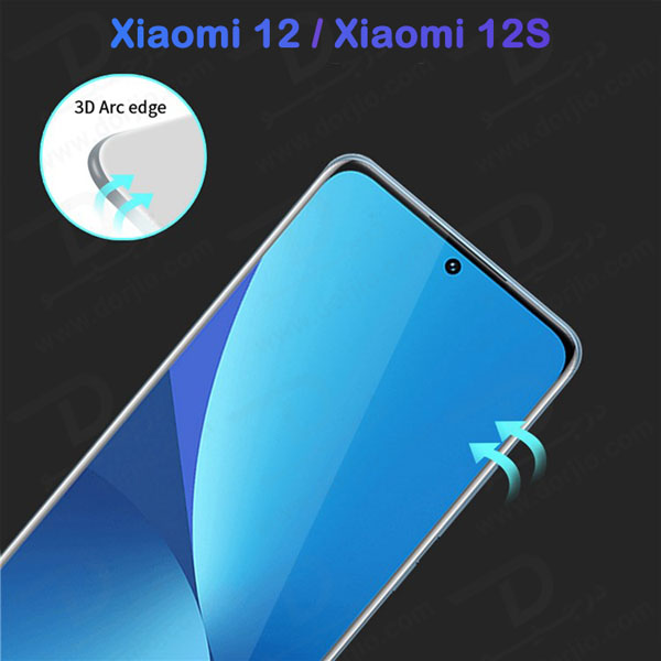 گلس تمام صفحه فول چسب Xiaomi 12 گلس تمام صفحه فول چسب Xiaomi 12