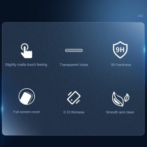 گلس شیشه ای مات تمام صفحه iPhone 14 Pro مارک نیلکین مدل FogMirror Full Coverage Matte