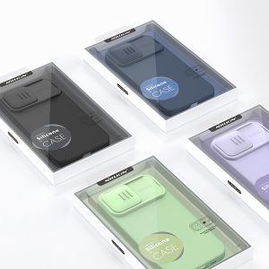 قاب سیلیکونی با محافظ دوربین iPhone 14 Pro مارک نیلکین مدل CamShield Silky Silicone